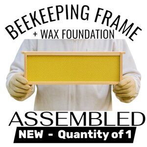 Beekeeping Equipment 1 Medium Frames + 1 Wax Foundation ASSEMBLED For Super Boxe